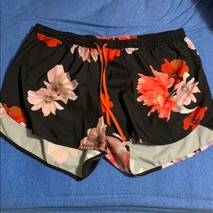 Old Navy Black Floral Gym Shorts